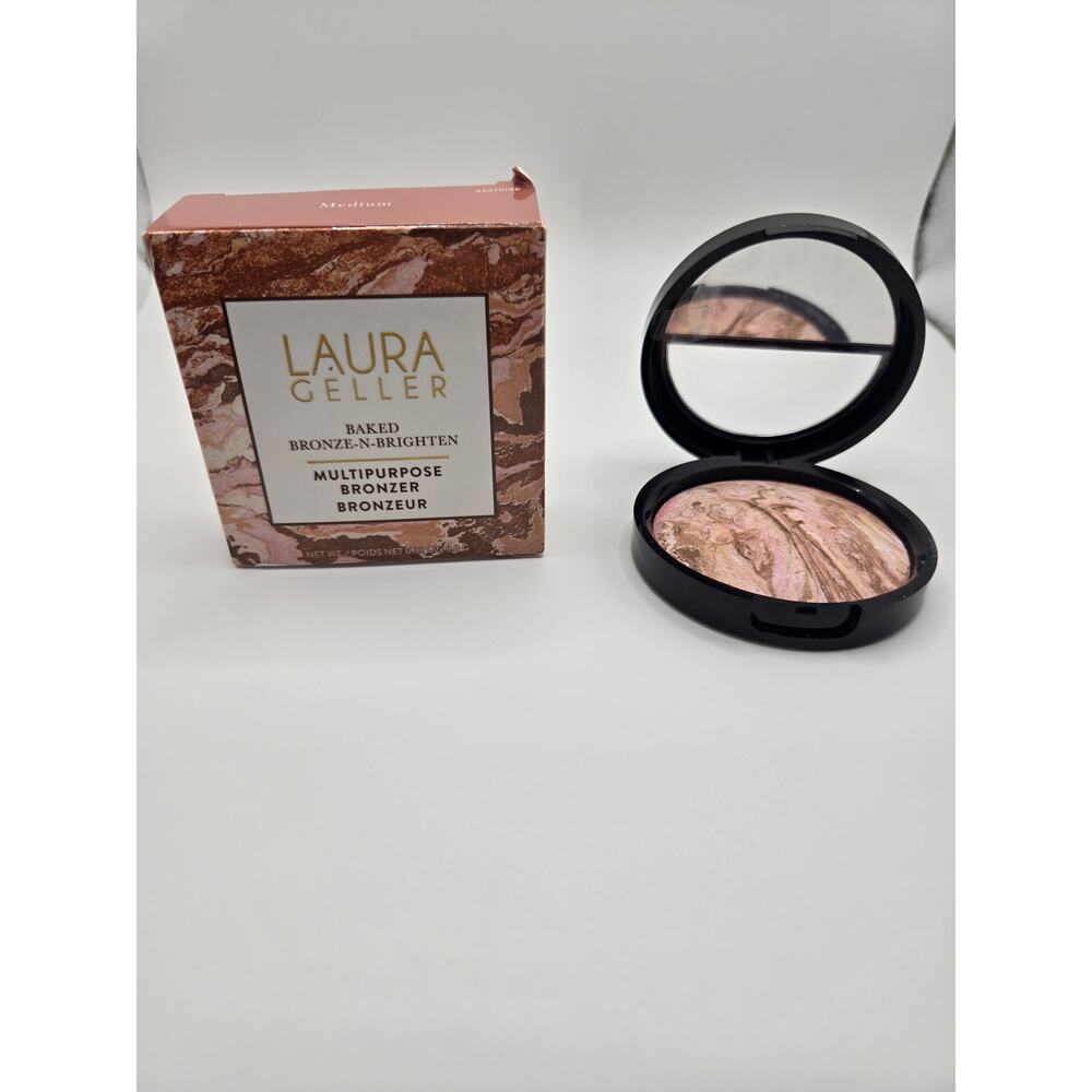 Laura Geller: Baked Bronze N Brighten Multipurpose Bronzer- Medium NEW WITH BOX
